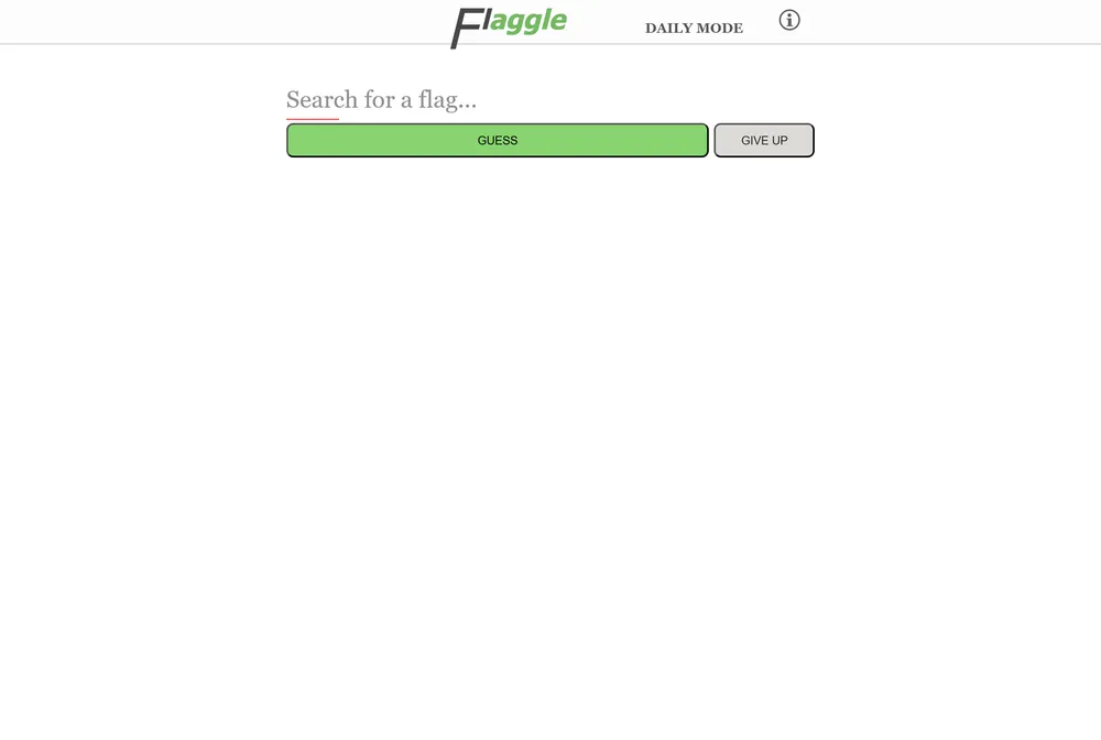 Flaggle daily flag-guessing game showing a similarity flag comparing a guessed country's flag colors to the answer