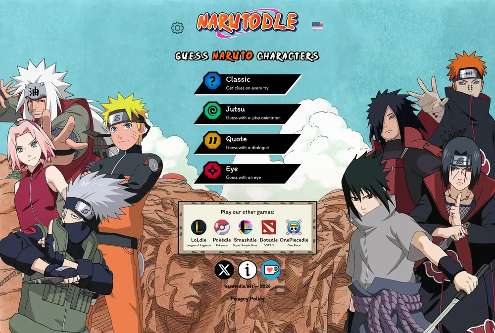 Narutodle game screenshot