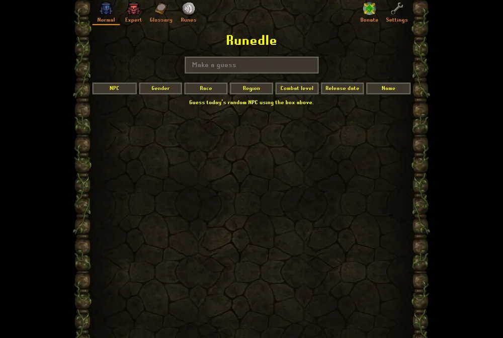 Runedle game screenshot
