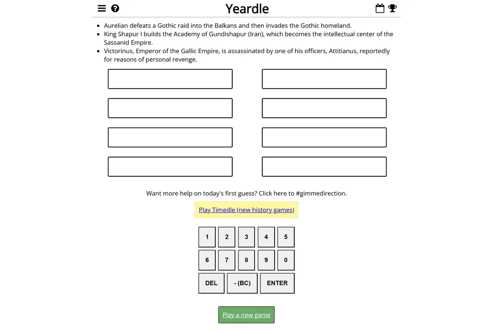 Yeardle game screenshot